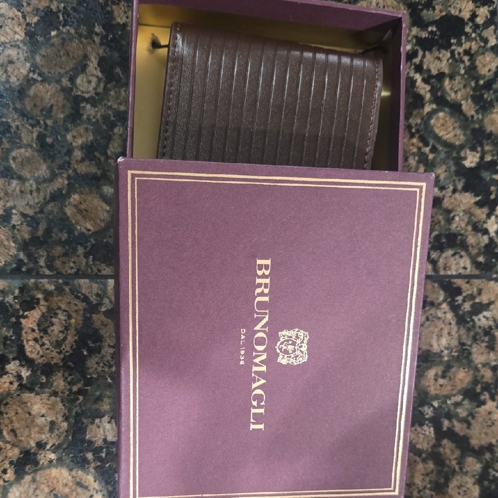Bruno Magli Brown Leather Wallet